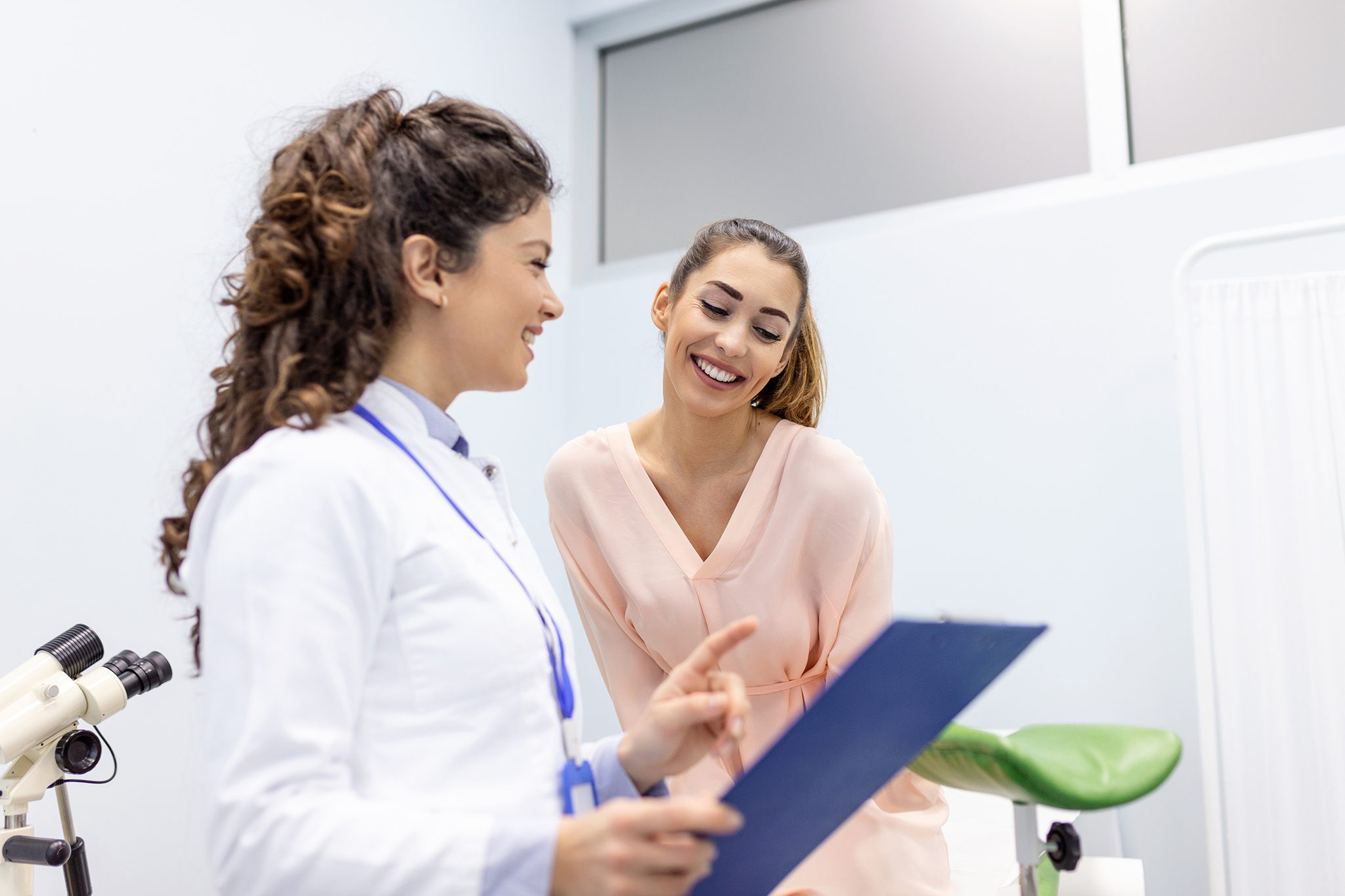 Doctor and patient discussing medical results.